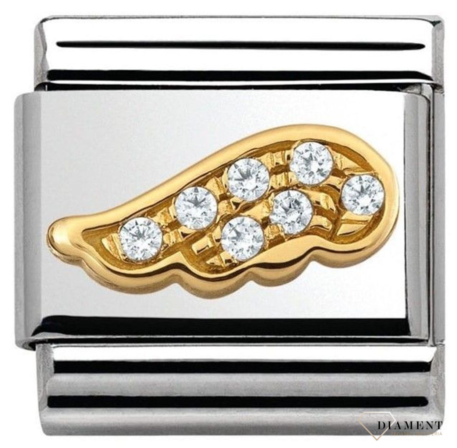 Nomination - Link 18K zawieszka złoto 'Skrzydełko z cyrkoniami' 030322 32 biżuteria nomination nomination zawieszki nomination baza.jpg